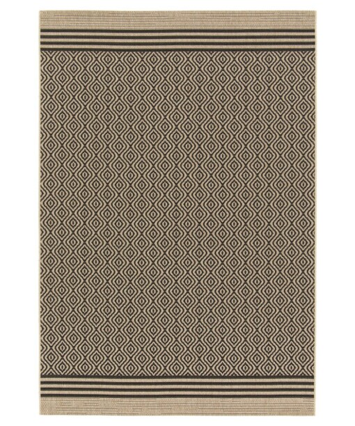 Buitenkleed ruiten - Bask Pavilion beige/zwart - overzicht