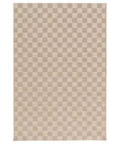 Buitenkleed - Bask Check beige/zandkleur - overzicht