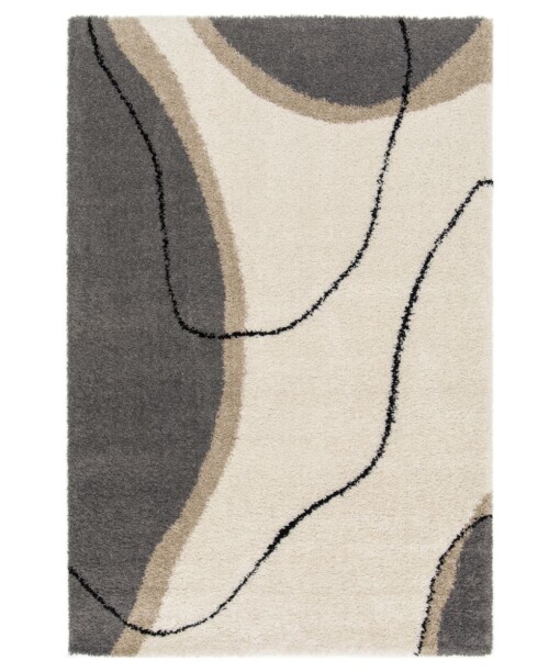 Hoogpolig vloerkleed - Mirage Rivage grijs/beige - overzicht