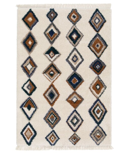 Berber vloerkleed - Atlas Nomad bruin/blauw - overzicht