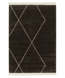 Berber vloerkleed - Atlas Grid donkerbruin - overzicht, thumbnail