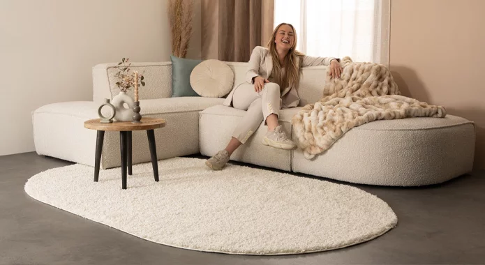 Modern design karpet ovaal antislip wasbaar tapijt groot