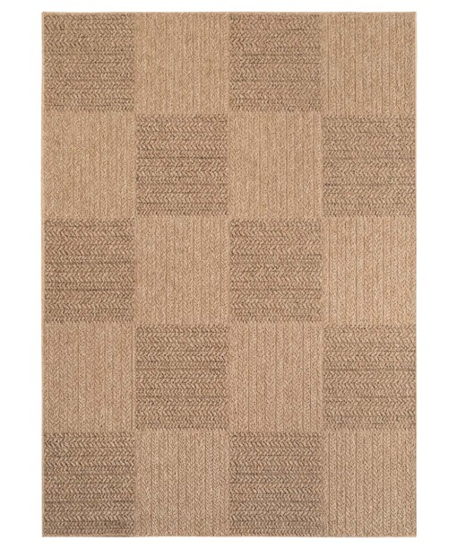 Jute buitenkleed Cana Quadro beige - overzicht