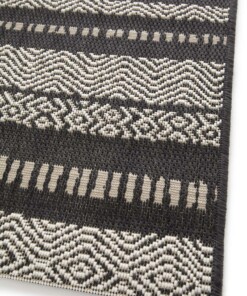 Buitenkleed strepen - Verdance Cadence zwart