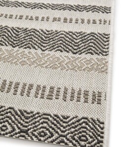 Buitenkleed strepen - Verdance Cadence wit/zwart