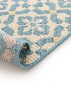 Buitenkleed - Bubbly Tulip turquoise