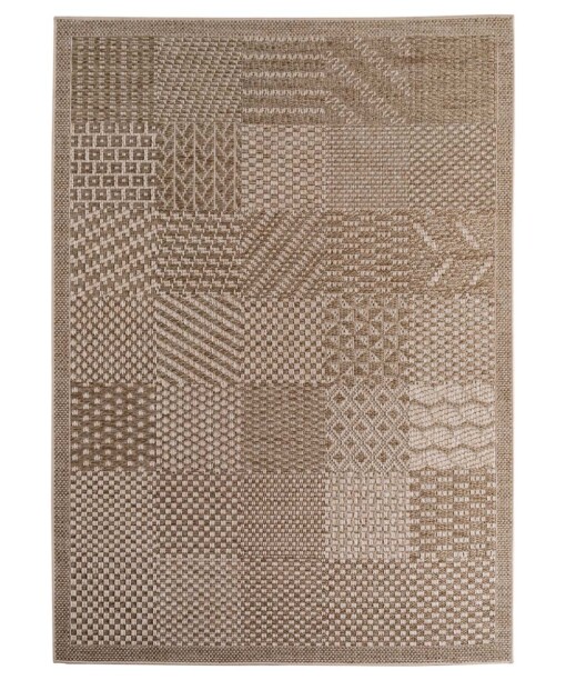 Jute buitenkleed - Alvra Tile beige - overzicht