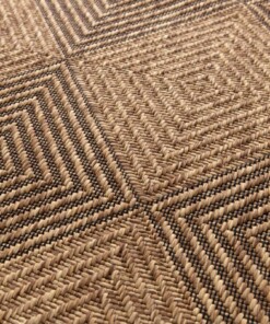 Buitenkleed ruiten - Twill Parquet bruin/zwart Buitenkleed ruiten - Twill Parquet bruin/zwart