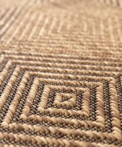 Buitenkleed ruiten - Twill Parquet bruin/zwart Buitenkleed ruiten - Twill Parquet bruin/zwart