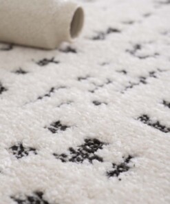 Design vloerkleed - Relief Vitrum wit/zwart