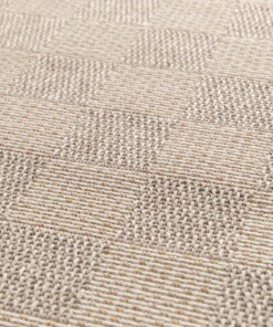 Buitenkleed - Bask Check beige/zandkleur