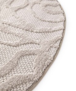 Rond vloerkleed bloemen - Elevé Pétale taupe Rond vloerkleed bloemen - Elevé Pétale taupe