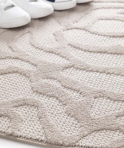 Rond vloerkleed bloemen - Elevé Pétale taupe