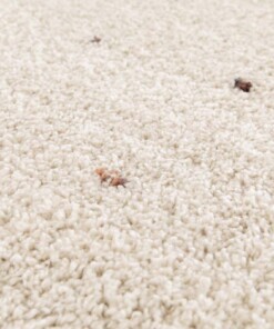 Hoogpolig vloerkleed - Dots crème/multi