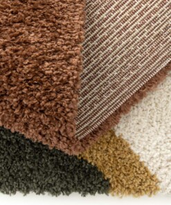 Hoogpolig vloerkleed - Mirage Rivage olijfgroen/geel