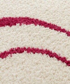 Hoogpolig vloerkleed - Mirage Méandre ivoor/framboos Hoogpolig vloerkleed - Mirage Méandre ivoor/framboos