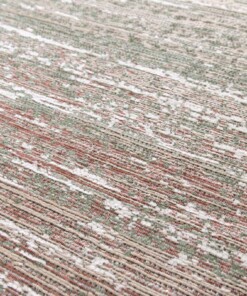 Design vloerkleed - Velura bosgroen/rood