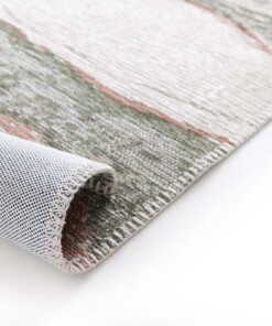 Vloerkleed marmer - Velura bosgroen/rood Vloerkleed marmer - Velura bosgroen/rood