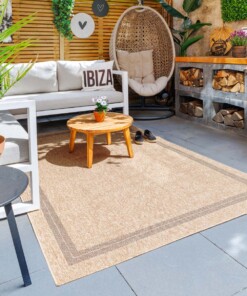 Jute buitenkleed - Elara beige/antraciet