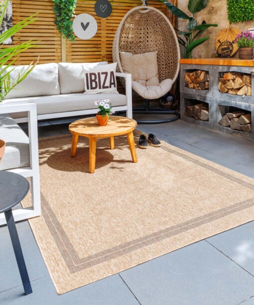 Jute balkonkleed - Elara beige/antraciet