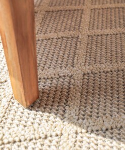 Buitenkleed ruiten - Retreat beige