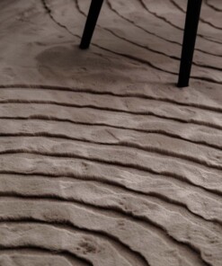 Fluffy vloerkleed rond - Carvy taupe Fluffy vloerkleed rond - Carvy taupe