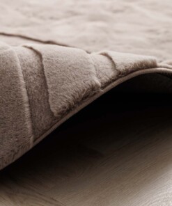 Fluffy vloerkleed rond - Carvy taupe