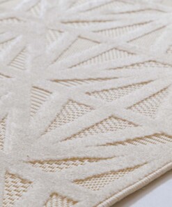 Balkonkleed - Elvora Bloom crème - close up