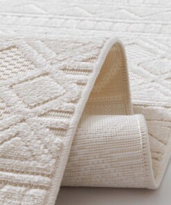 Balkonkleed - Elvora Linea crème - close up, thumbnail