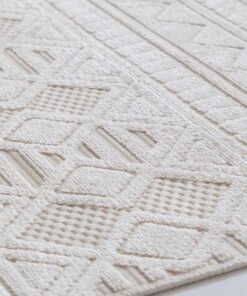 Balkonkleed - Elvora Linea crème - close up, thumbnail