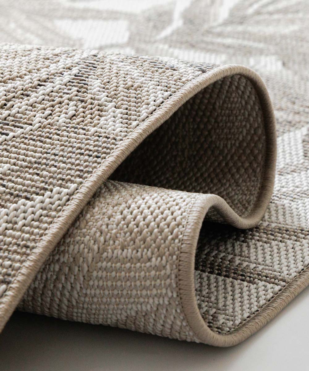 Balkonkleed Palm - Mira beige - close up Balkonkleed Palm - Mira beige - close up