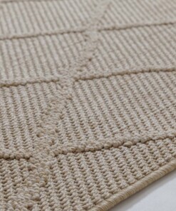 Balkonkleed ruit - Retreat beige - close up