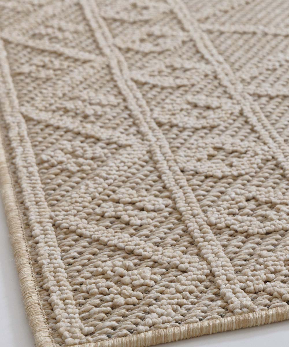 Bohemian buitenkleed - Retreat beige - close up Bohemian buitenkleed - Retreat beige - close up