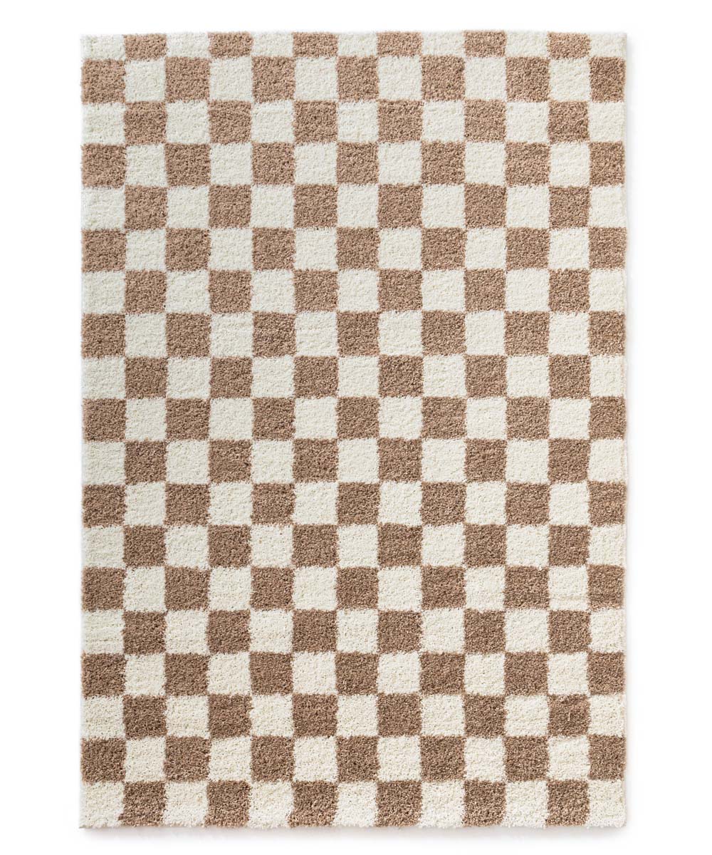 Checkerboard vloerkleed - Check ivoor/beige - overzicht Checkerboard vloerkleed - Check ivoor/beige - overzicht