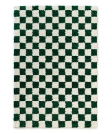 Checkerboard vloerkleed - Check ivoor/jade - overzicht, thumbnail