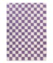 Checkerboard vloerkleed - Check ivoor/lila - overzicht, thumbnail