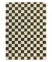 Checkerboard vloerkleed - Check ivoor/olijfgroen - overzicht, thumbnail