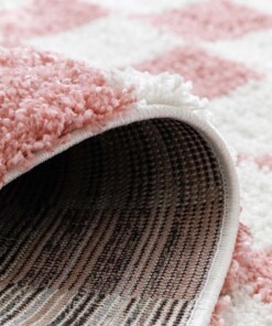 Checkerboard vloerkleed - Check ivoor/roze - close up, thumbnail Checkerboard vloerkleed - Check ivoor/roze - close up, thumbnail