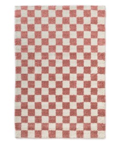 Checkerboard vloerkleed - Check ivoor/roze - overzicht