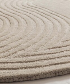 Design vloerkleed rond - Balans Dual ivoor - close up, thumbnail