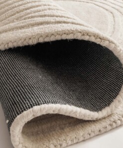 Design vloerkleed rond - Balans Dual ivoor - close up, thumbnail