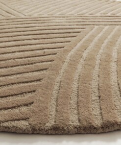 Design vloerkleed rond - Balans Field beige - close up