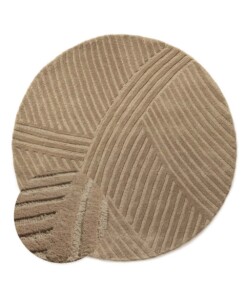 Design vloerkleed rond - Balans Field beige - overzicht