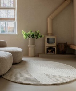 Design vloerkleed rond - Balans Field ivoor - sfeer