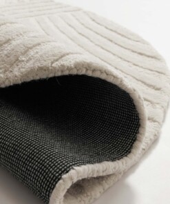 Design vloerkleed rond - Balans Field ivoor - close up, thumbnail