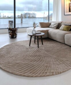 Design vloerkleed rond - Balans Tree beige - sfeer