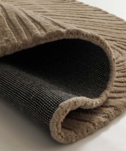 Design vloerkleed rond - Balans Tree beige - close up, thumbnail