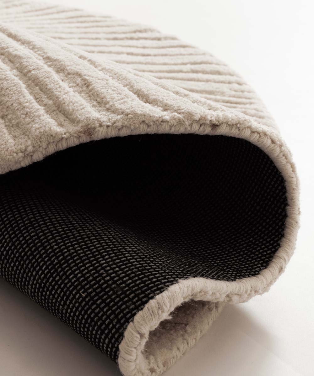 Design vloerkleed rond - Balans Tree ivoor - close up Design vloerkleed rond - Balans Tree ivoor - close up