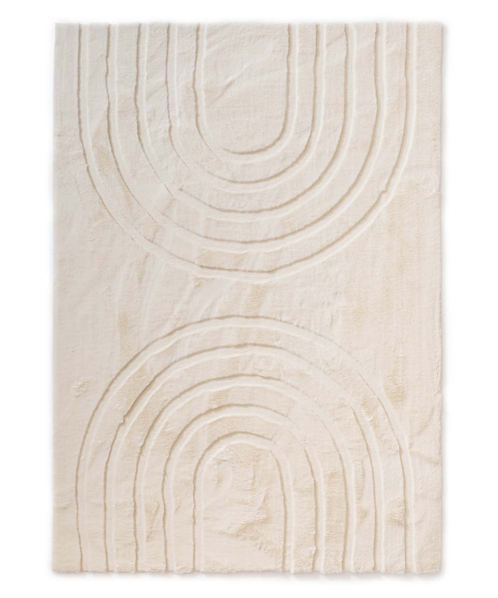 Fluffy vloerkleed - Carvy crème - overzicht Fluffy vloerkleed - Carvy crème - overzicht