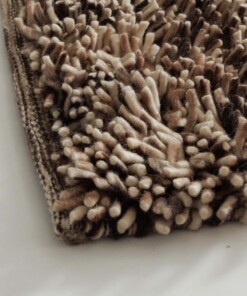 Hoogpolig vloerkleed wol - Aurelia crème/bruin - close up, thumbnail Hoogpolig vloerkleed wol - Aurelia crème/bruin - close up, thumbnail